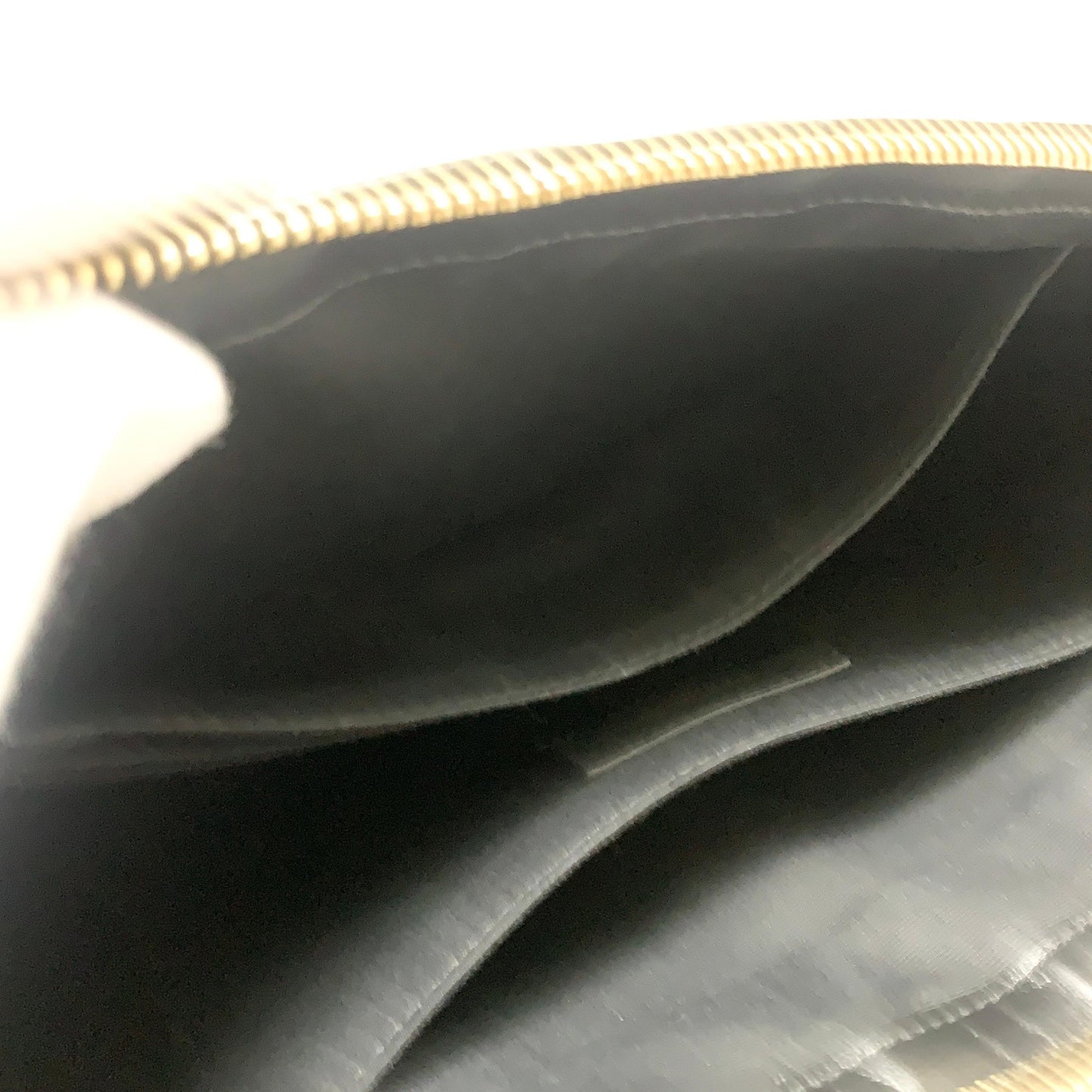 Yves Saint Laurent Clutch Bag YSL Cassandra Quilted Purse Handbag Black Leather
