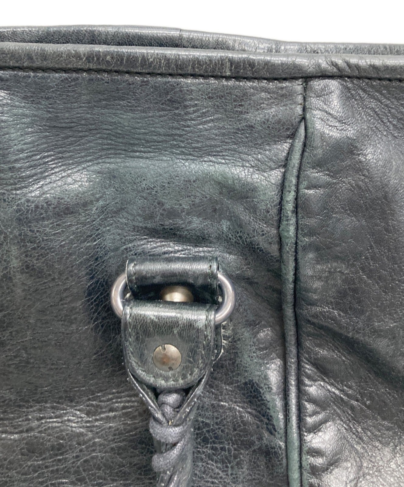 BALENCIAGA Hand Bag Tote Purse THE SUNDAY Black Authentic