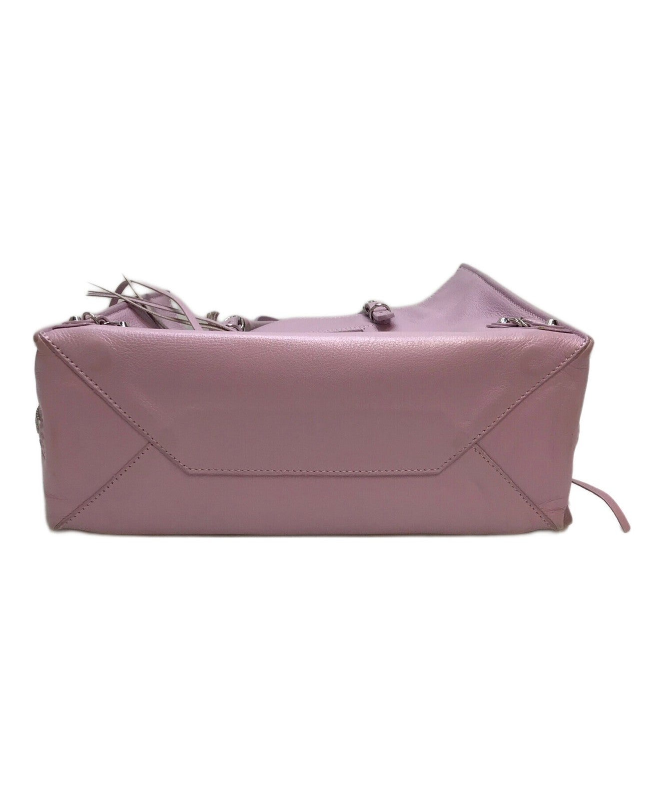 BALENCIAGA Hand Shoulder Bag Tote Purse 2way Paper Mini Pink Authentic