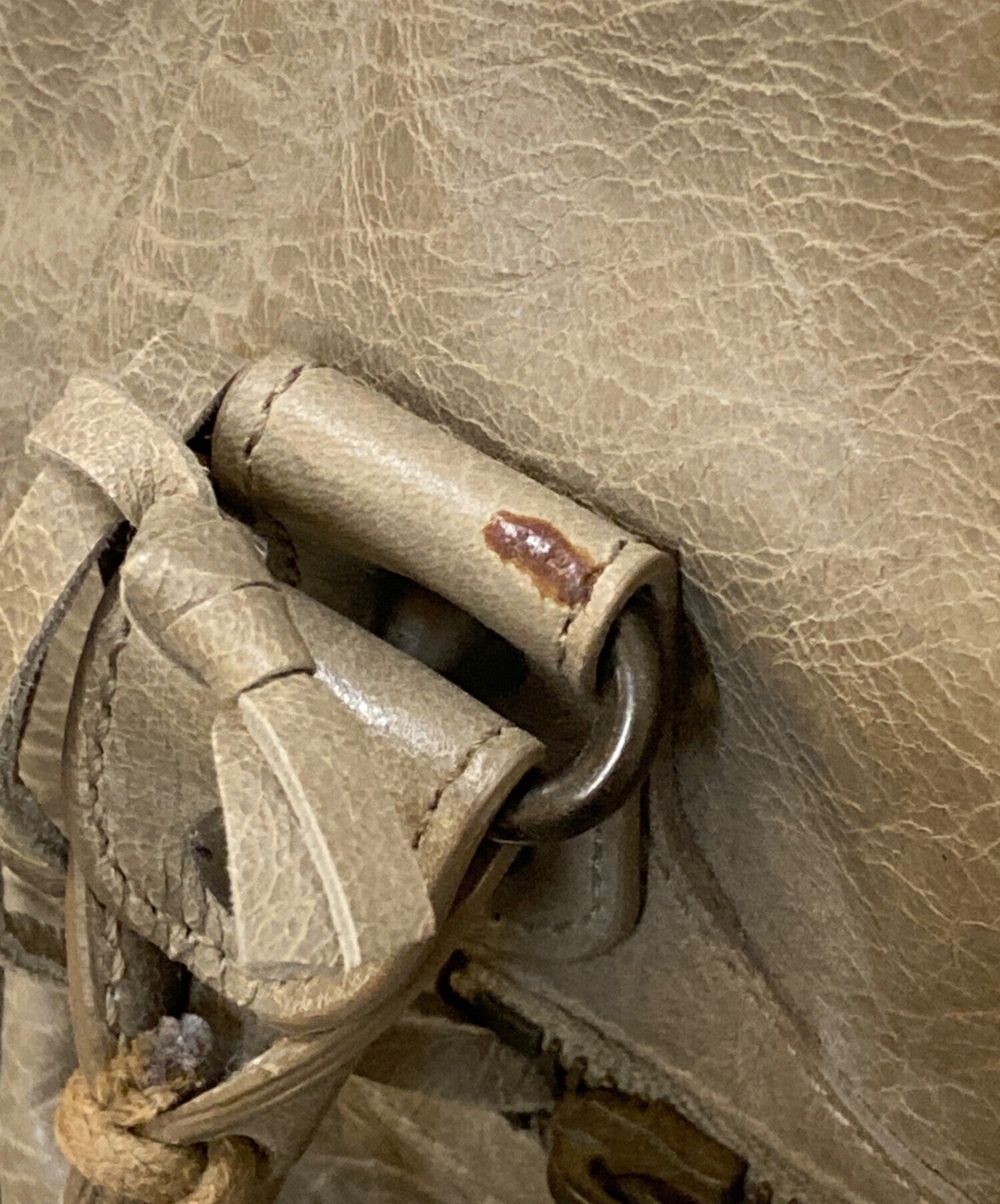 BALENCIAGA Hand Bag Tote Purse THE SUNDAY Leather Beige Authentic