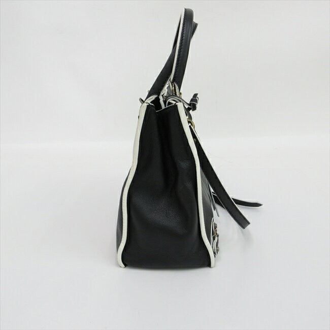 BALENCIAGA Hand Shoulder Bag Tote Purse 2way Paper Mini Black Authentic