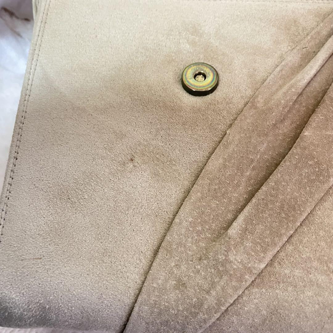 BALENCIAGA Shoulder Bag Purse Suede Beige Authentic