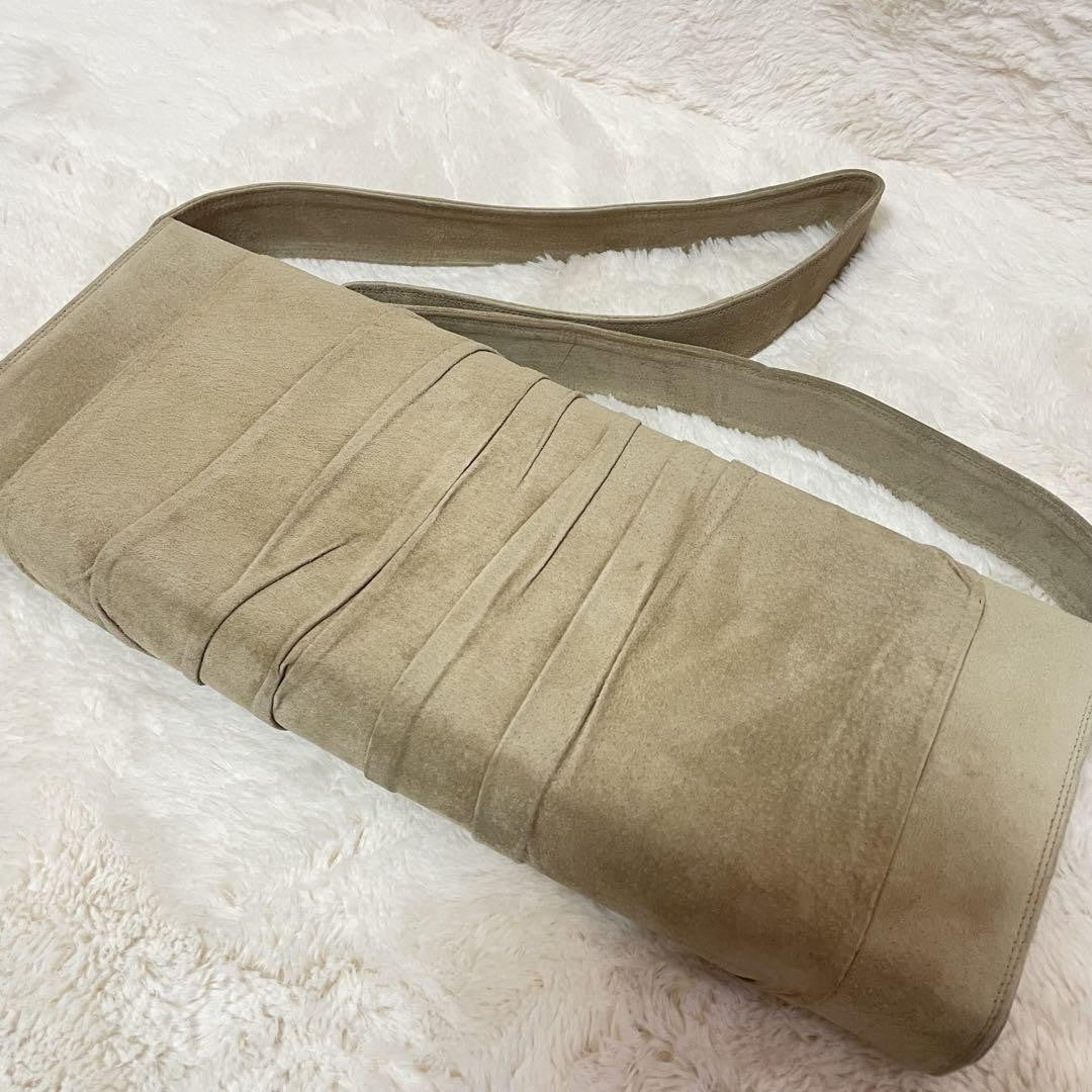 BALENCIAGA Shoulder Bag Purse Suede Beige Authentic