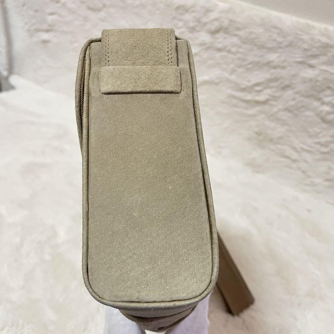 BALENCIAGA Shoulder Bag Purse Suede Beige Authentic