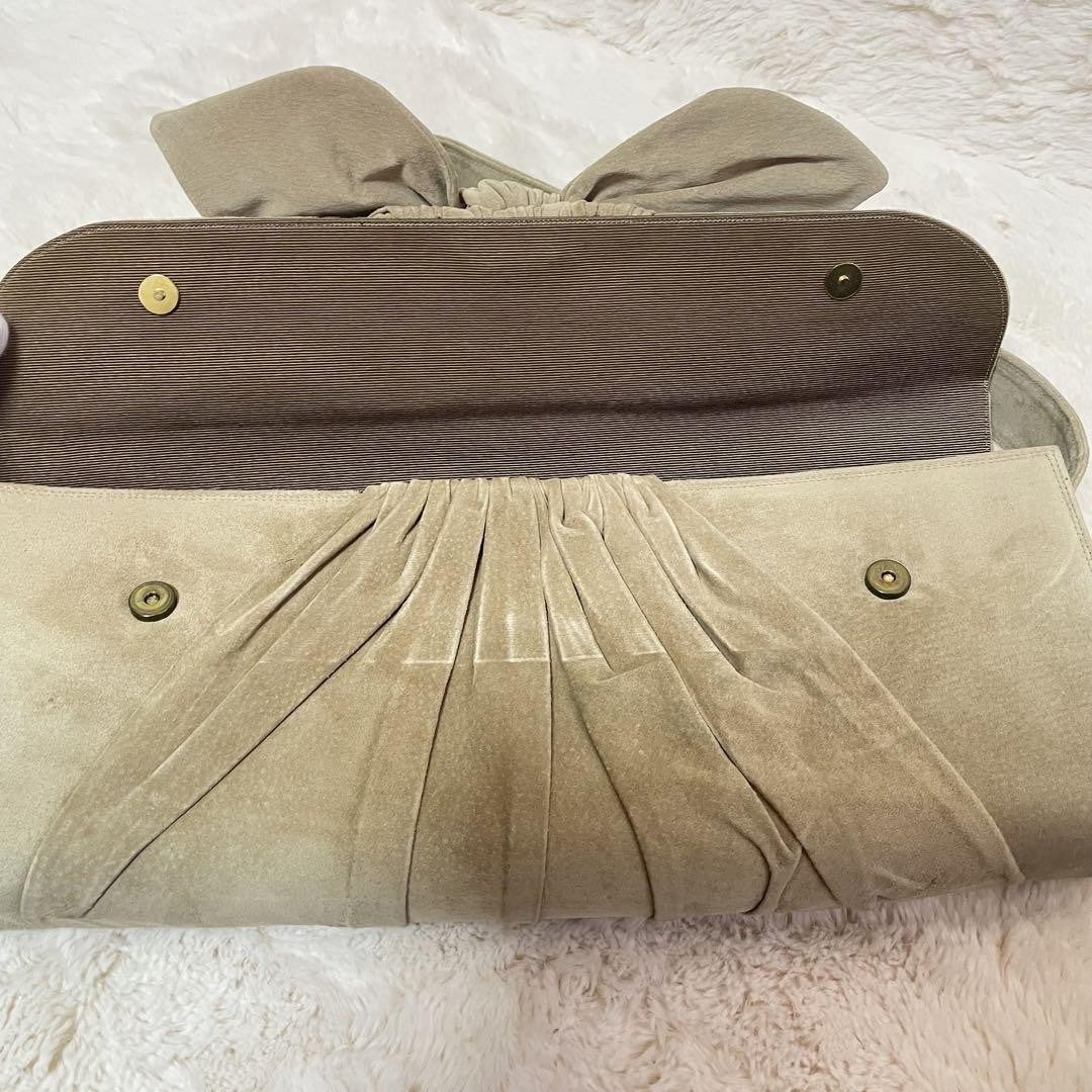 BALENCIAGA Shoulder Bag Purse Suede Beige Authentic