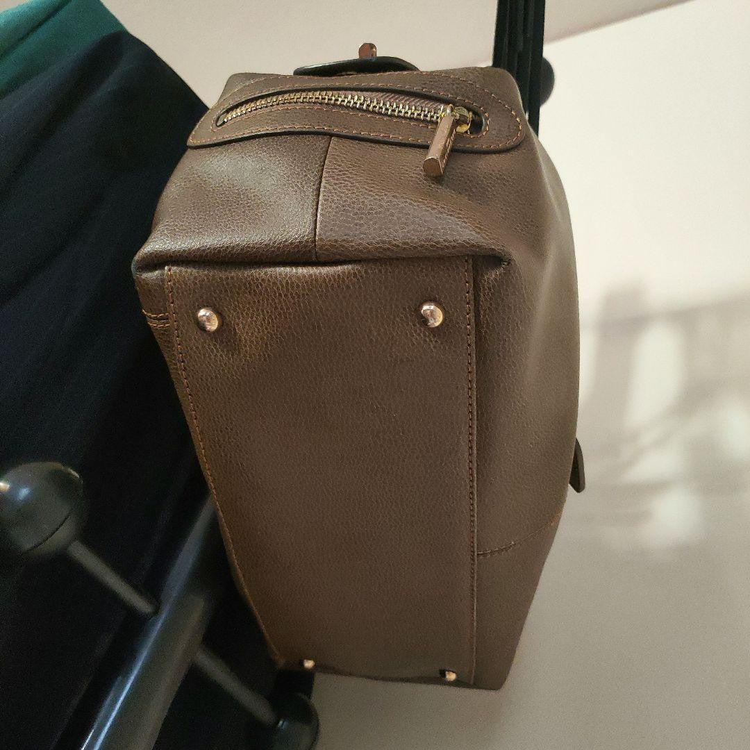BALENCIAGA Shoulder Bag Purse BB Leather Olive Green Authentic