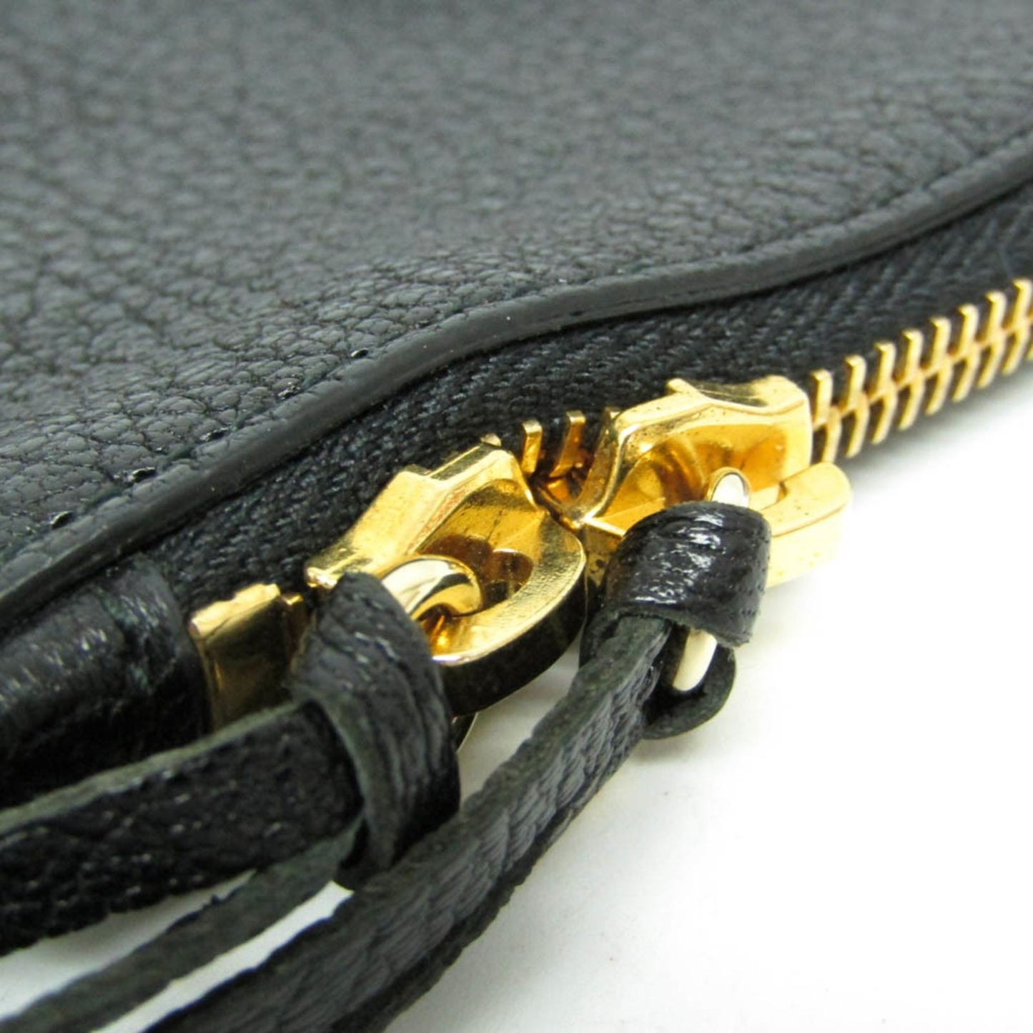 BALENCIAGA Clutch Bag Second Bag Leather Black Authentic