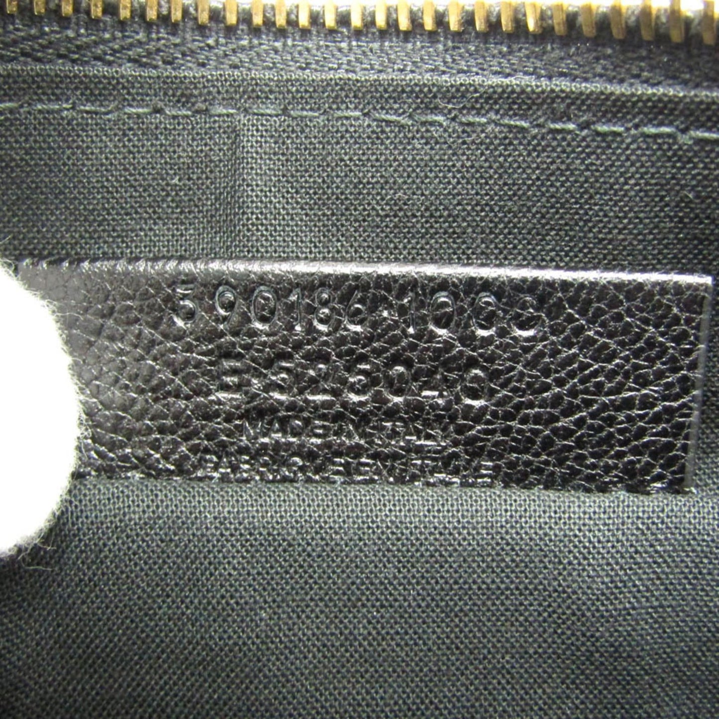 BALENCIAGA Clutch Bag Second Bag Leather Black Authentic