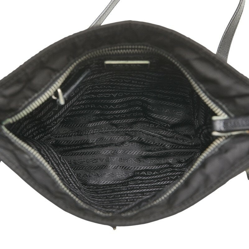 PRADA Shoulder Bag Purse Logo Nylon Black Multicolor Authentic
