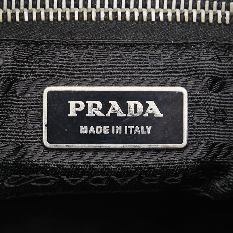 PRADA Shoulder Bag Purse Logo Nylon Black Multicolor Authentic