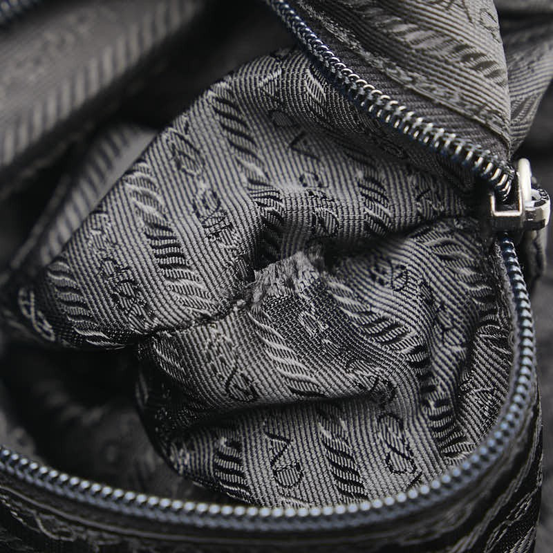 PRADA Mini Hand Bag Tote Purse Logo Nylon Black Authentic