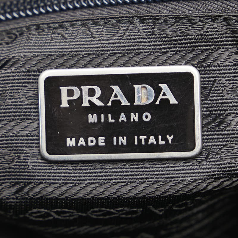PRADA Mini Hand Bag Tote Purse Logo Nylon Black Authentic