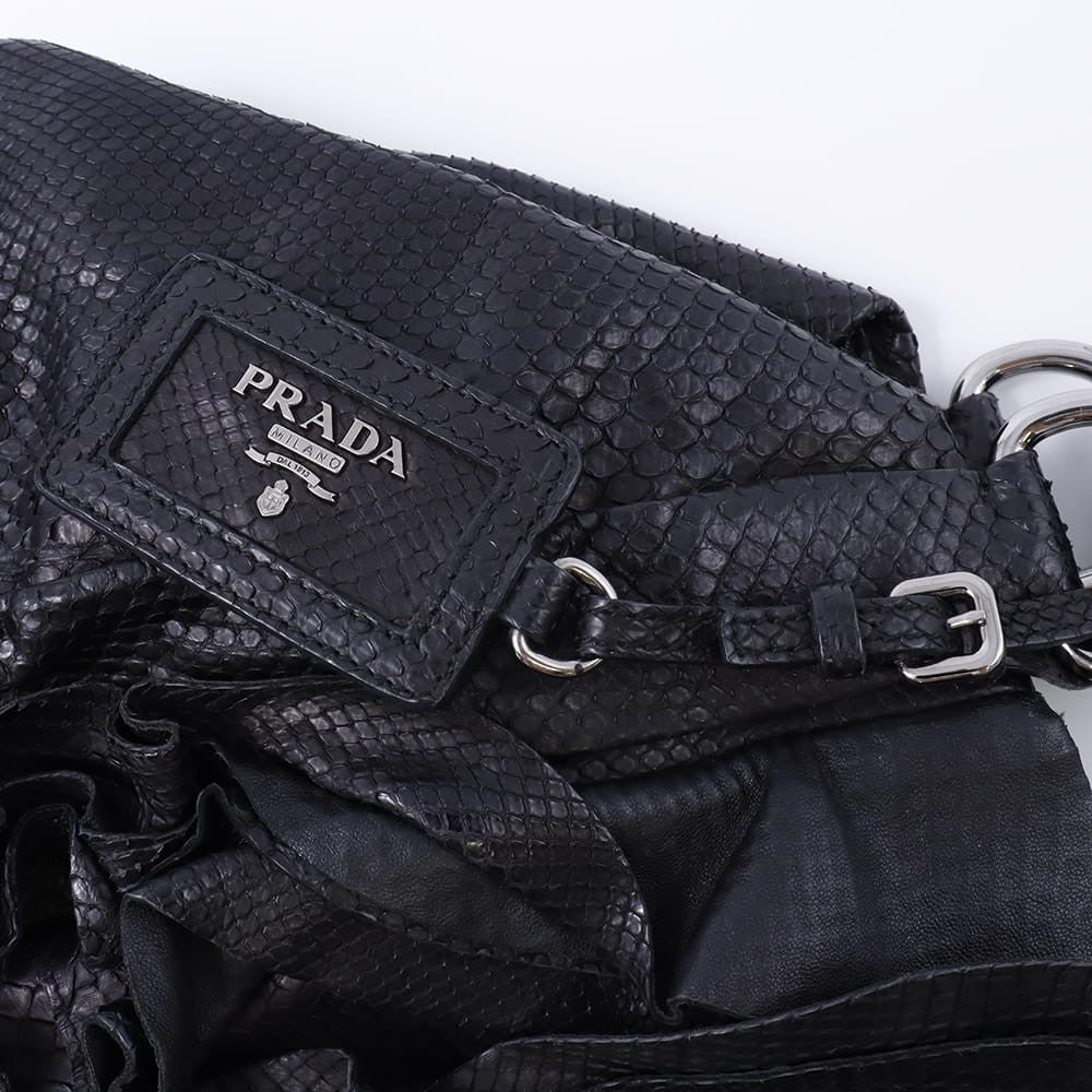 PRADA Hand Bag Tote Purse Black Authentic