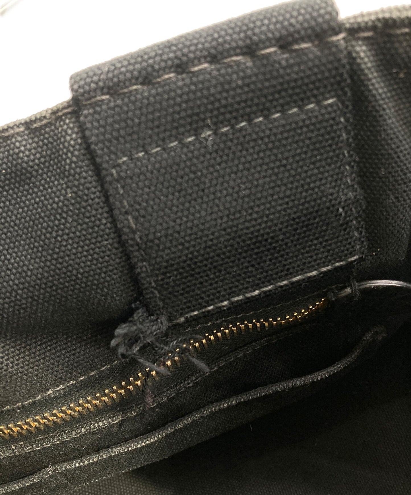 PRADA Hand Bag Tote Purse Canapa Black Authentic