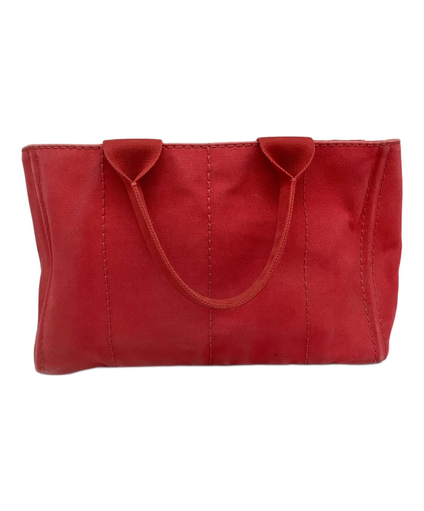 PRADA Hand Bag Tote Purse Canapa Red Authentic
