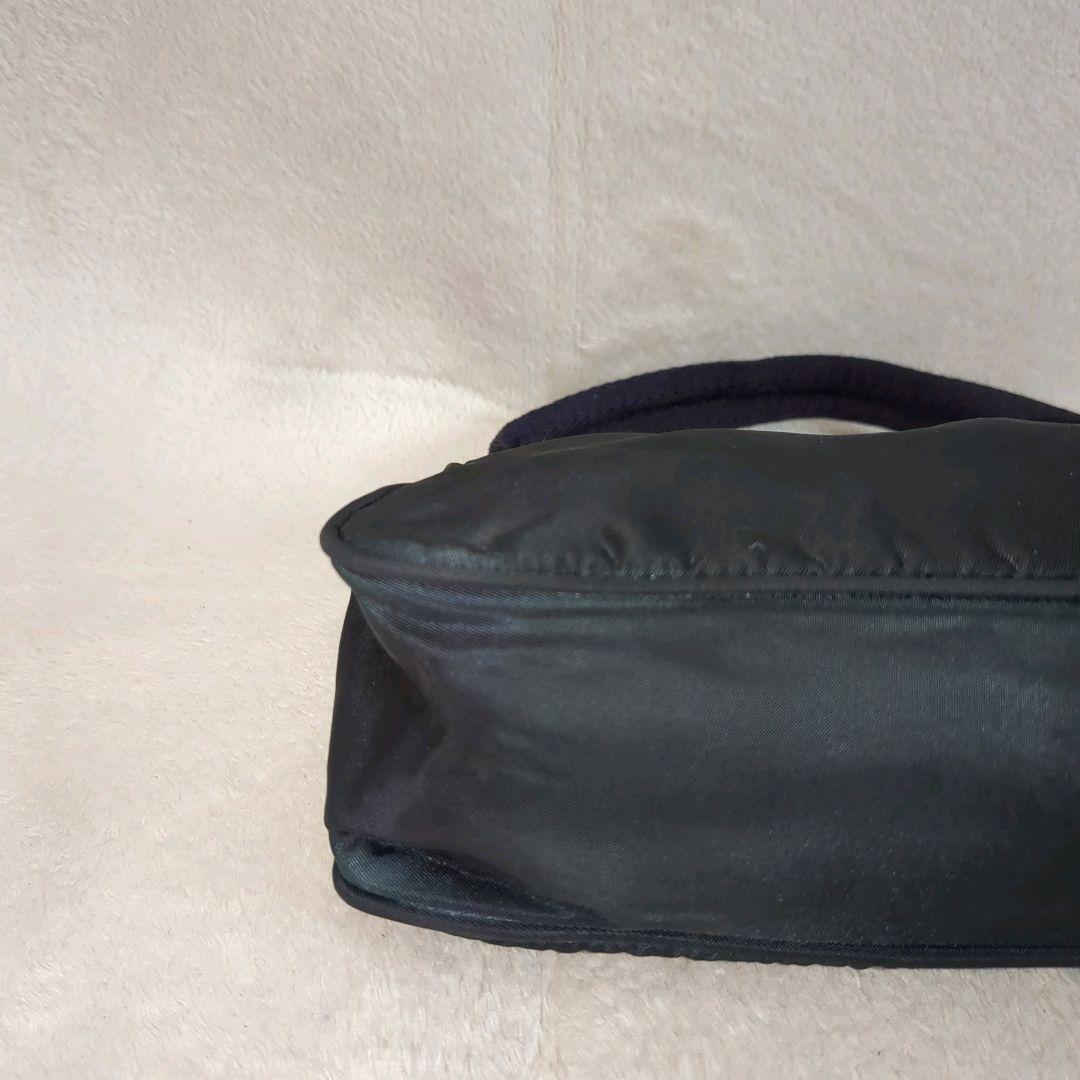 PRADA Accessory Pouch Shoulder Bag Purse Logo Nylon Khaki Authentic