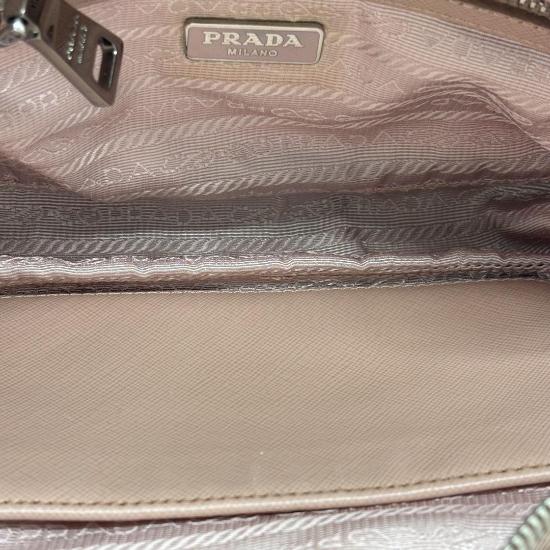 PRADA Shoulder Bag Purse Quilting Nylon Pink Authentic
