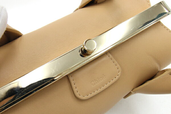 Chloe Hand Bag Tote Purse JOYCE Leather Beige Authentic