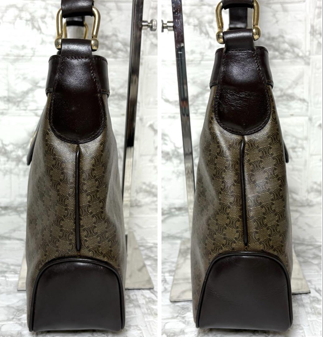 CELINE Hand Shoulder Bag Tote Purse Macadam Authentic