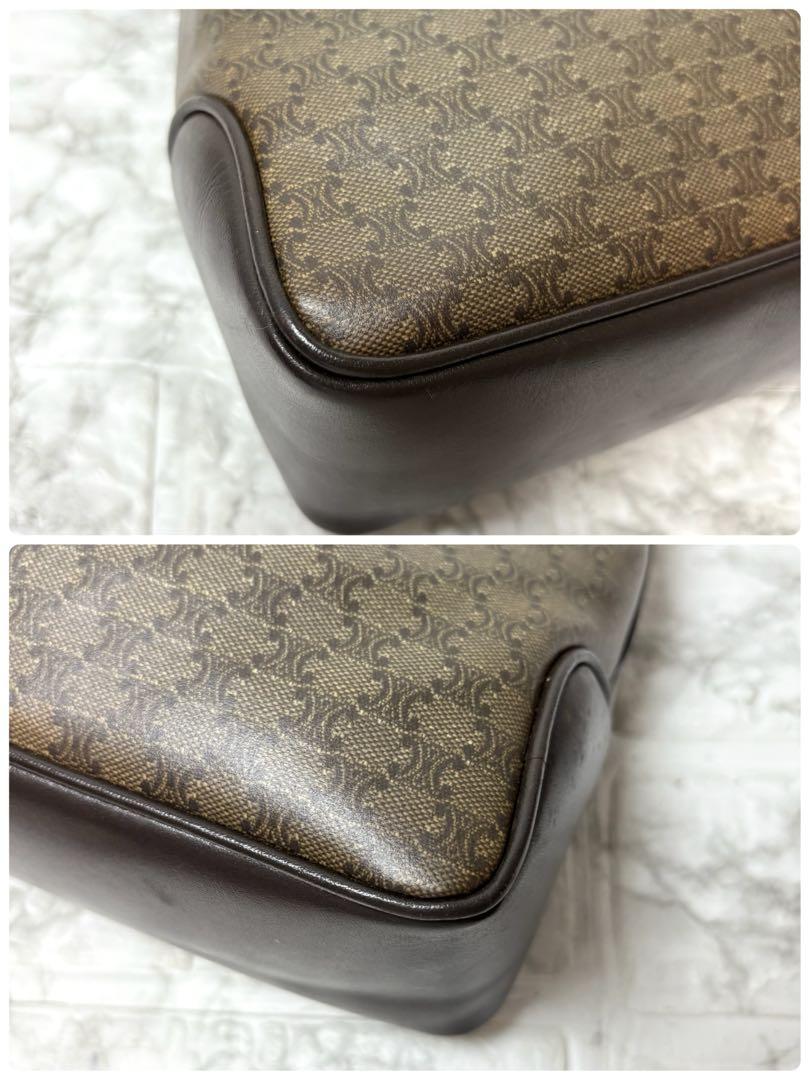 CELINE Hand Shoulder Bag Tote Purse Macadam Authentic