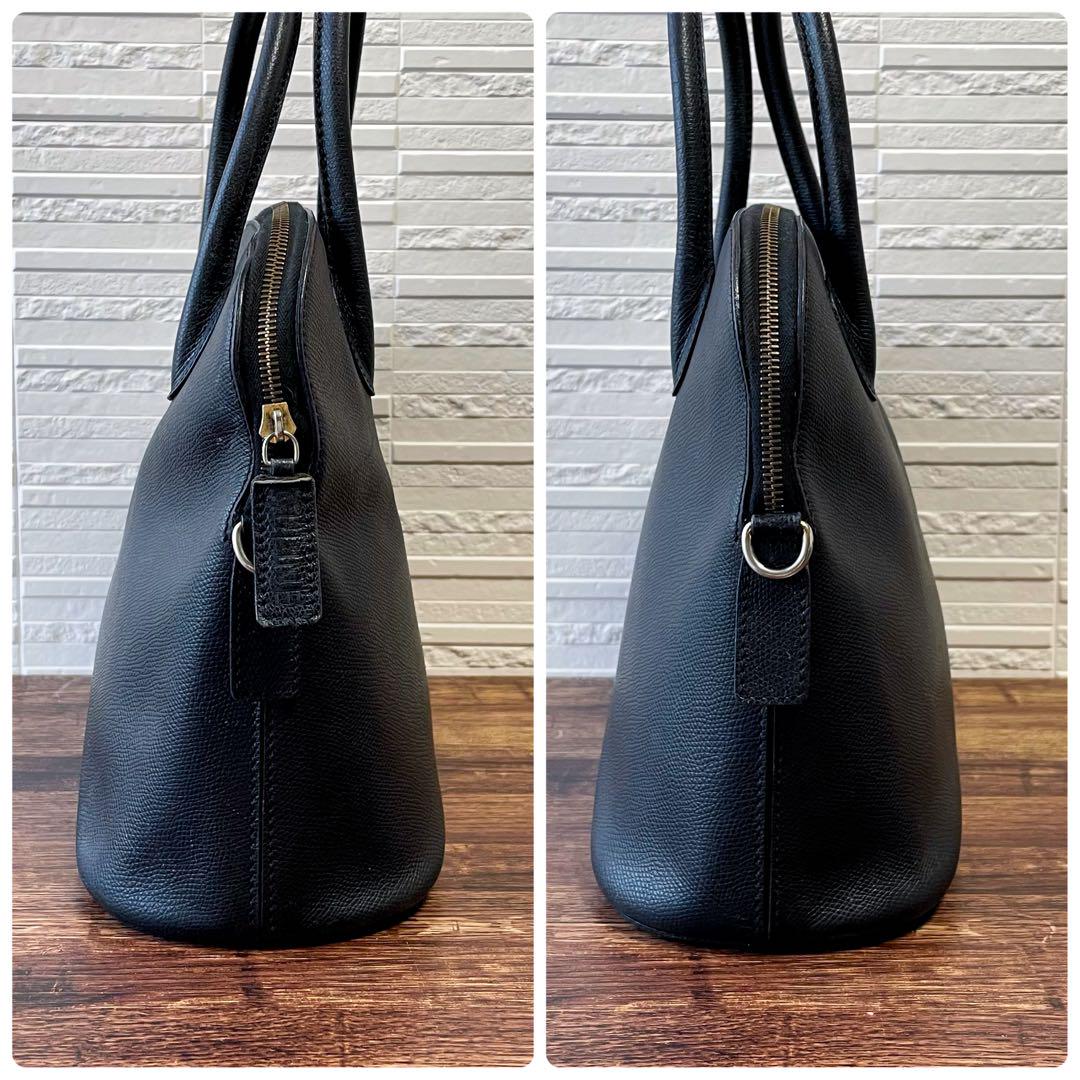 CELINE Hand Shoulder Bag Tote Purse 2way Leather Black Authentic
