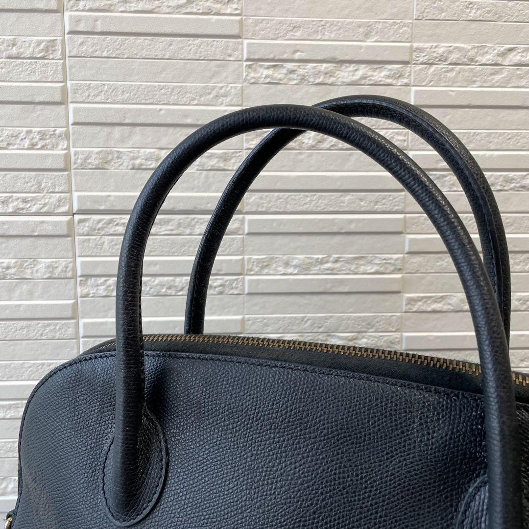 CELINE Hand Shoulder Bag Tote Purse 2way Leather Black Authentic