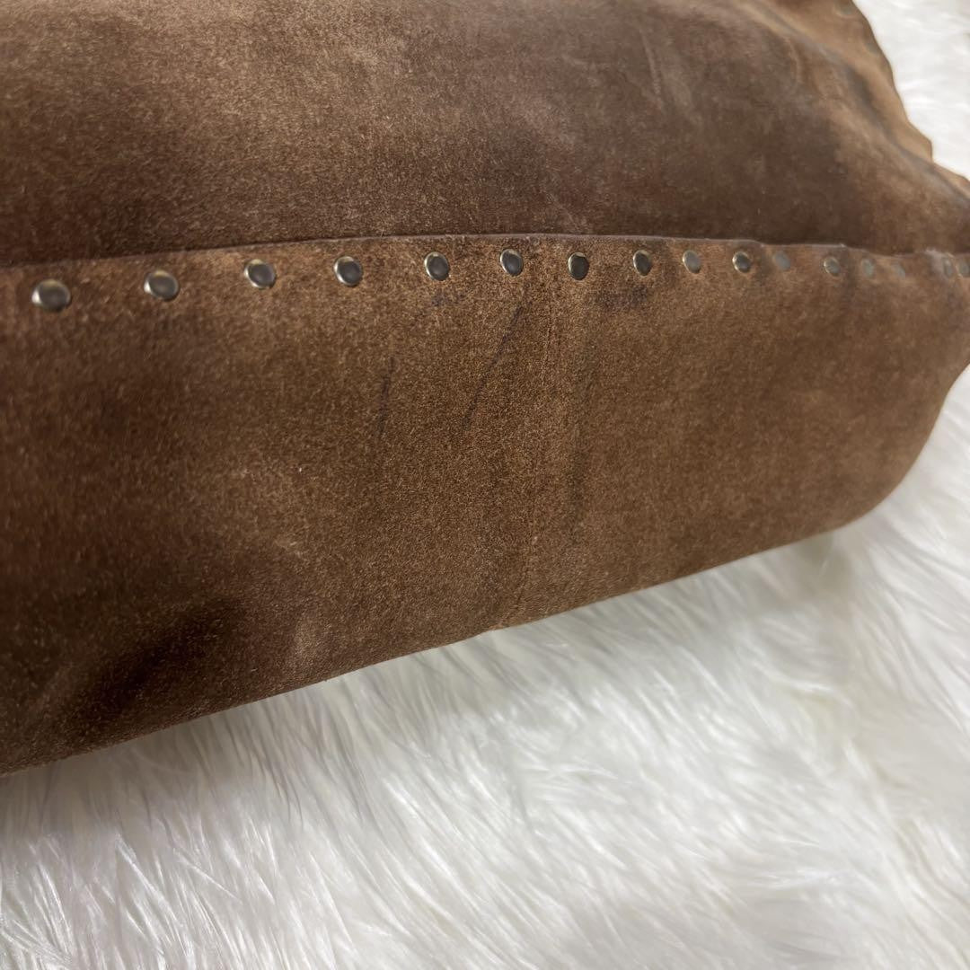 CELINE Hand Bag Tote Purse Boogie Suede Brown Authentic