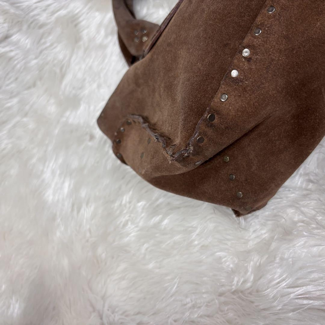 CELINE Hand Bag Tote Purse Boogie Suede Brown Authentic