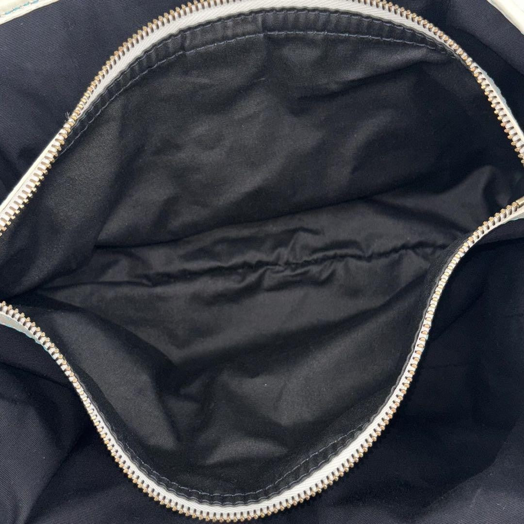 CELINE Hand Bag Tote Purse Boogie C Macadam Suede Blue Authentic