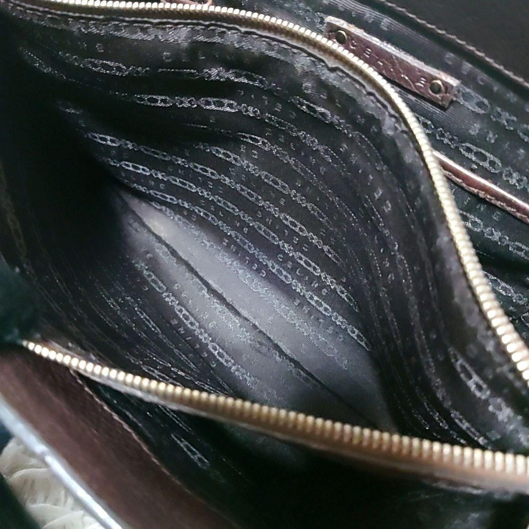 CELINE Hand Bag Tote Purse Boogie Dark Brown Authentic