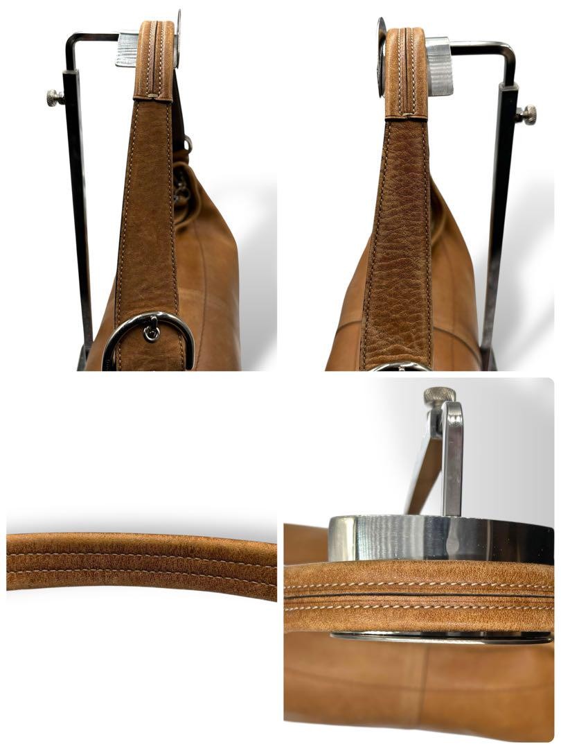 COACH Shoulder Bag Purse 9542 Leather Brown Authentic