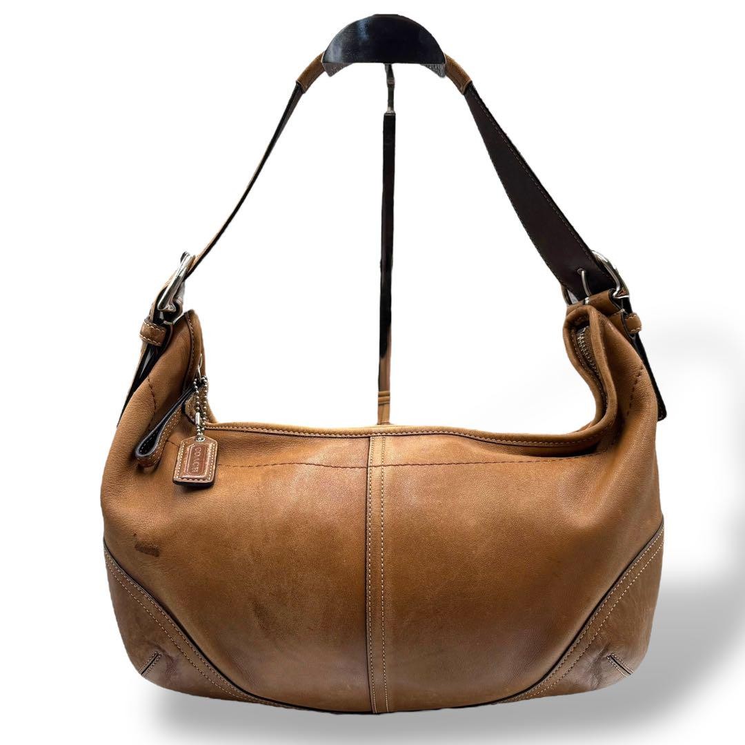 COACH Shoulder Bag Purse 9542 Leather Brown Authentic
