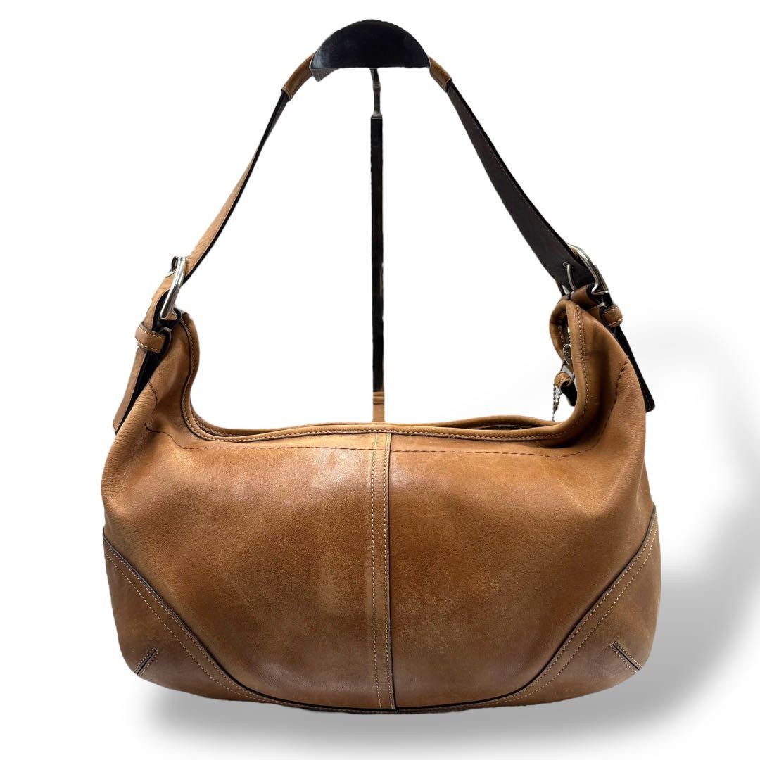 COACH Shoulder Bag Purse 9542 Leather Brown Authentic