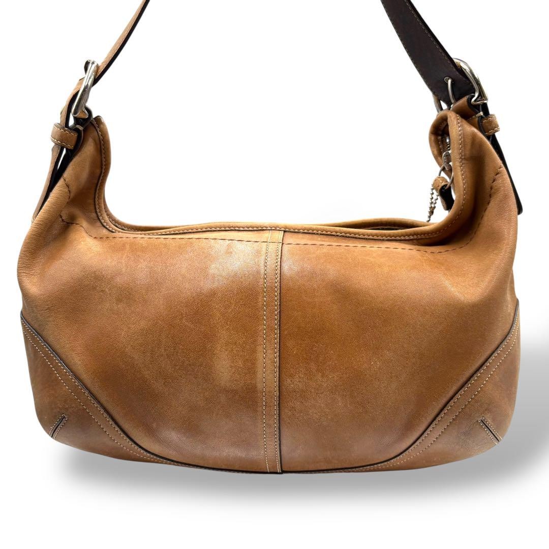 COACH Shoulder Bag Purse 9542 Leather Brown Authentic