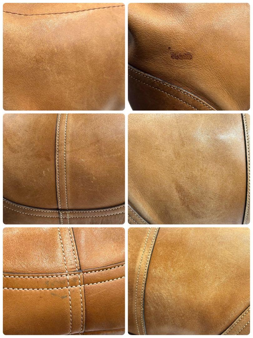 COACH Shoulder Bag Purse 9542 Leather Brown Authentic