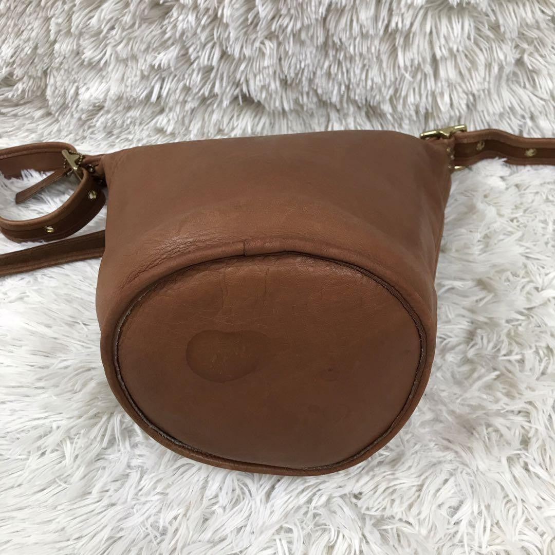 COACH Shoulder Bag Purse OLD 9953 Leather Brown Authentic