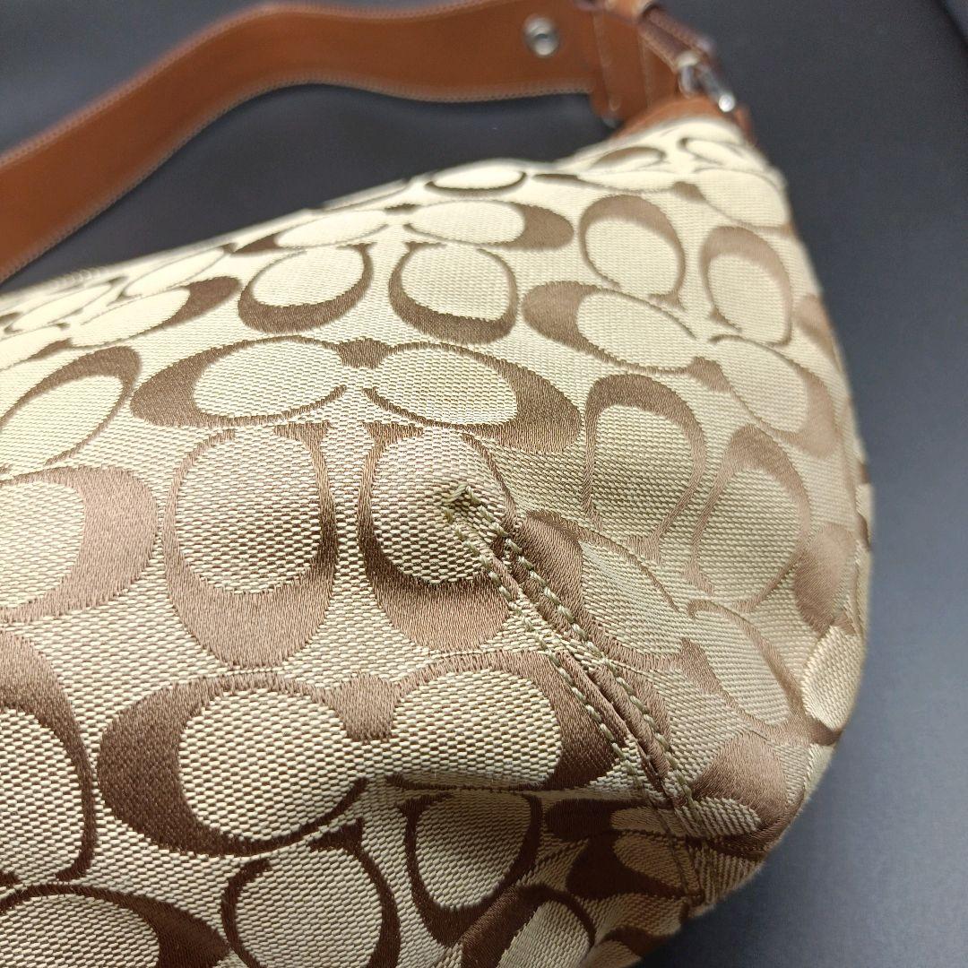 COACH Shoulder Bag Purse Signature Canvas Authentic