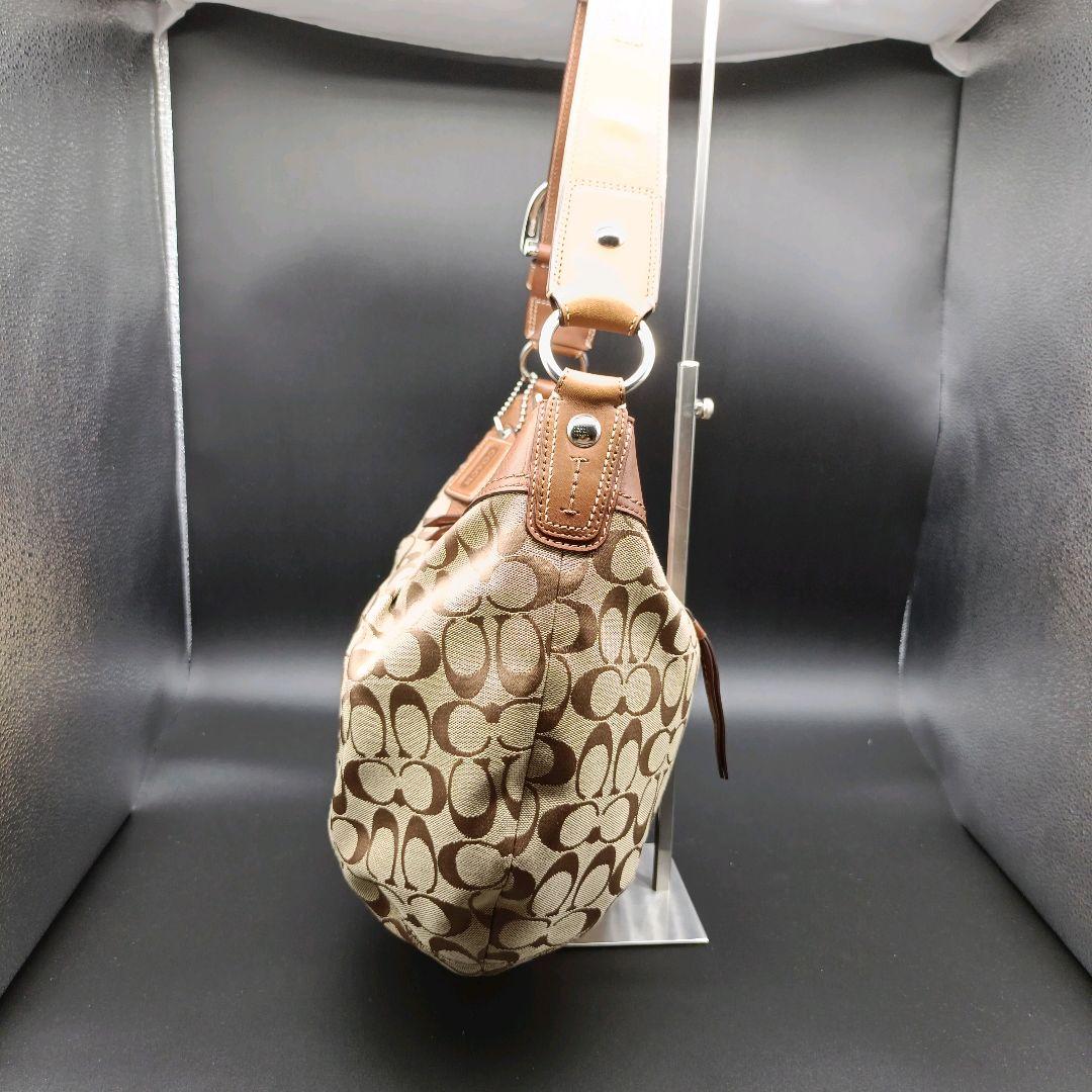 COACH Shoulder Bag Purse Signature Canvas Authentic