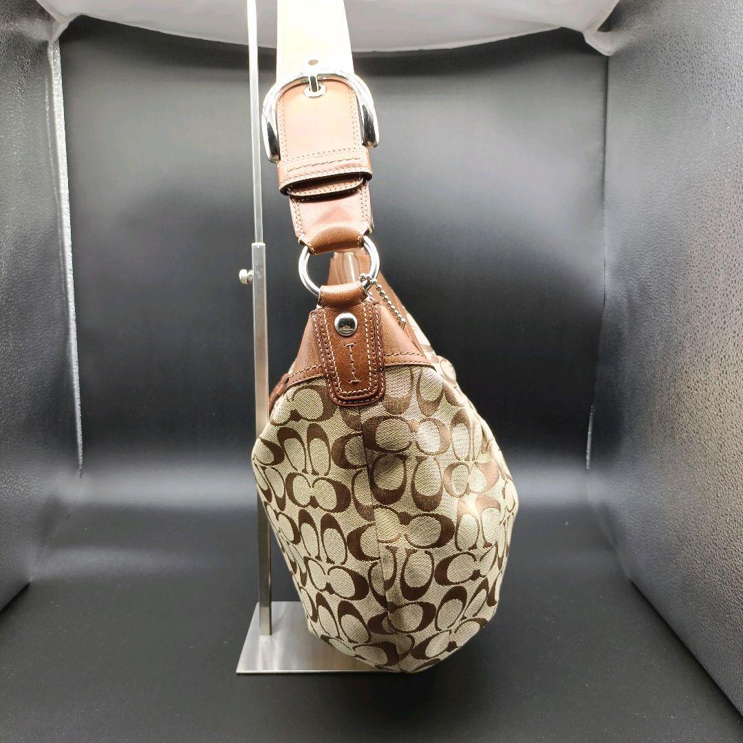 COACH Shoulder Bag Purse Signature Canvas Authentic