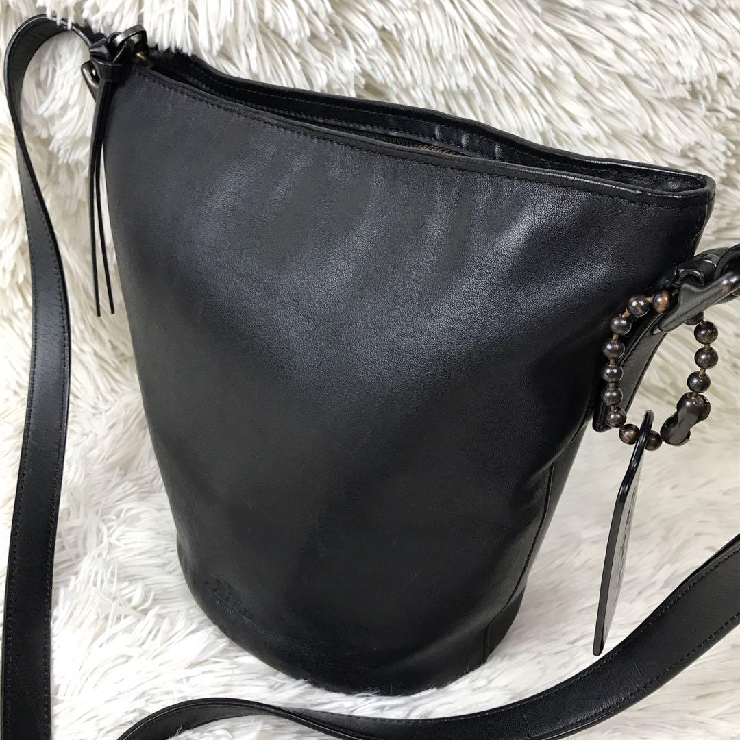 COACH Shoulder Bag Purse 32281 Leather Black Authentic