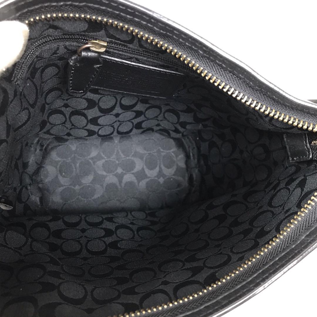 COACH Shoulder Bag Purse 32281 Leather Black Authentic
