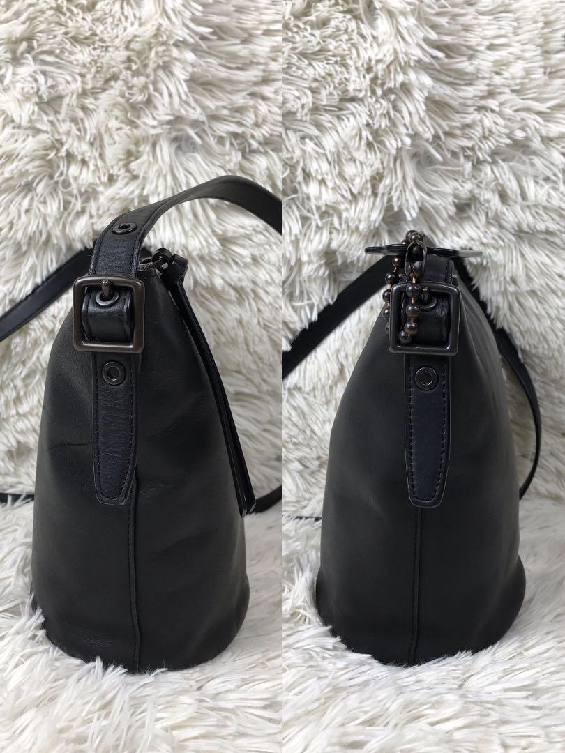 COACH Shoulder Bag Purse 32281 Leather Black Authentic