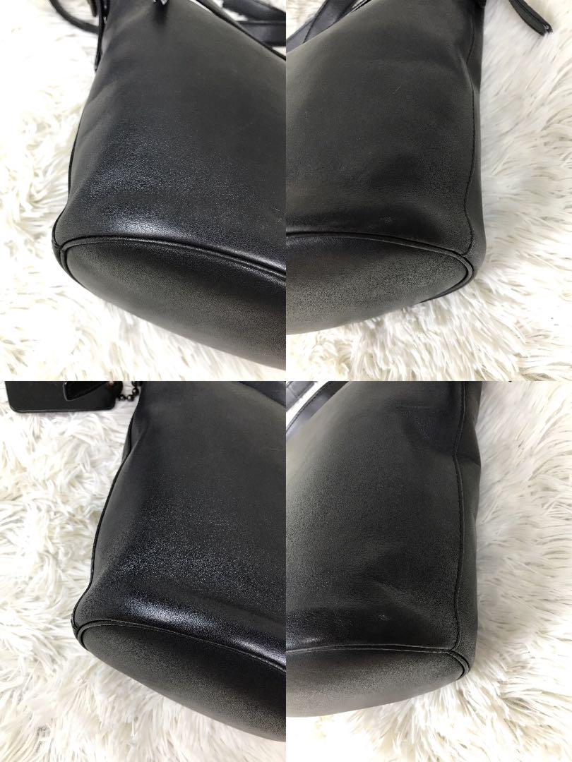 COACH Shoulder Bag Purse 32281 Leather Black Authentic
