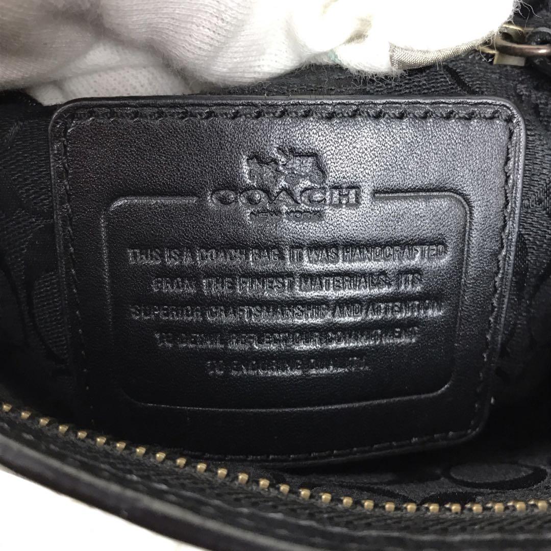 COACH Shoulder Bag Purse 32281 Leather Black Authentic