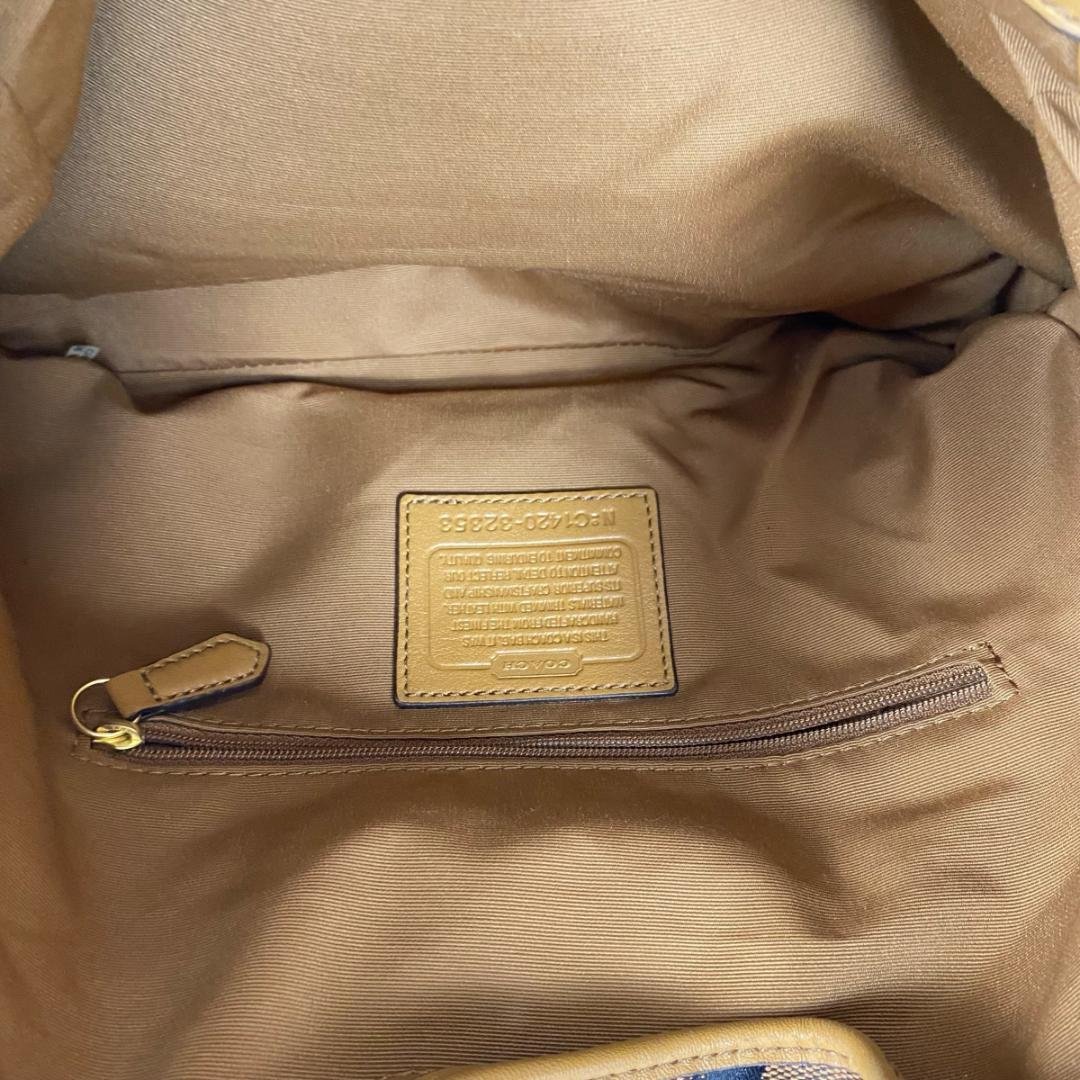 COACH Shoulder Bag Purse Signature 32353 Turn Lock Authentic