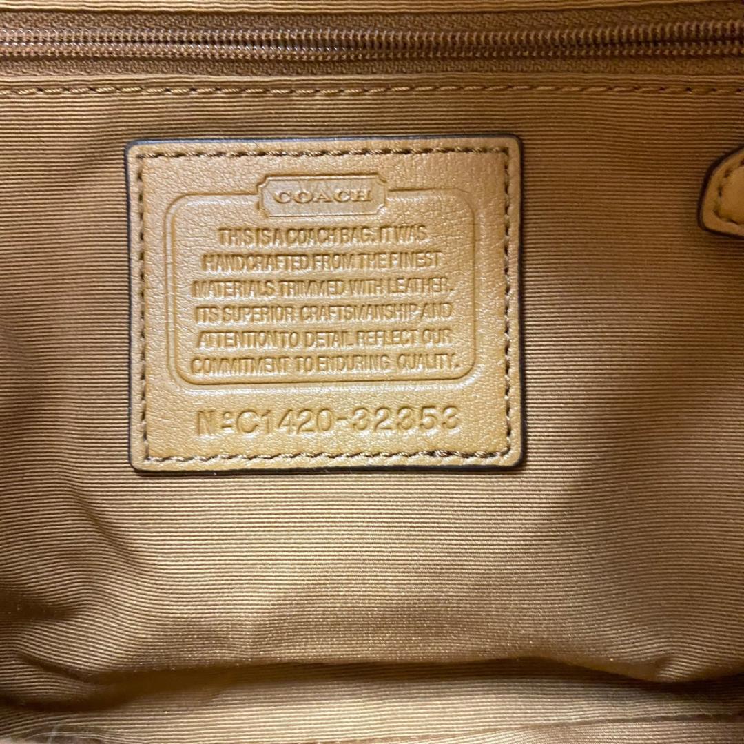 COACH Shoulder Bag Purse Signature 32353 Turn Lock Authentic