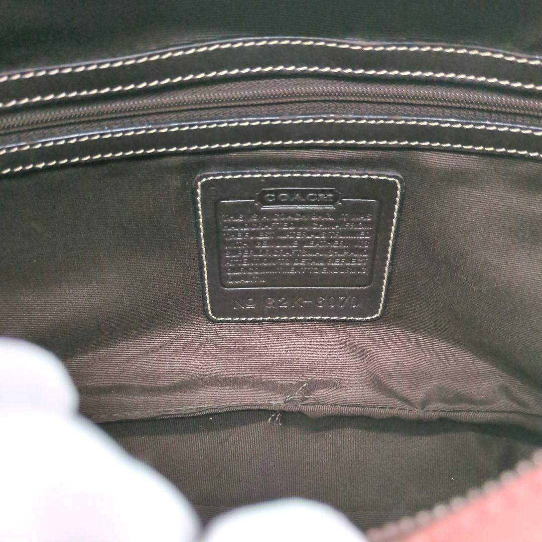 COACH Shoulder Bag Purse Signature Hobo Red Authentic