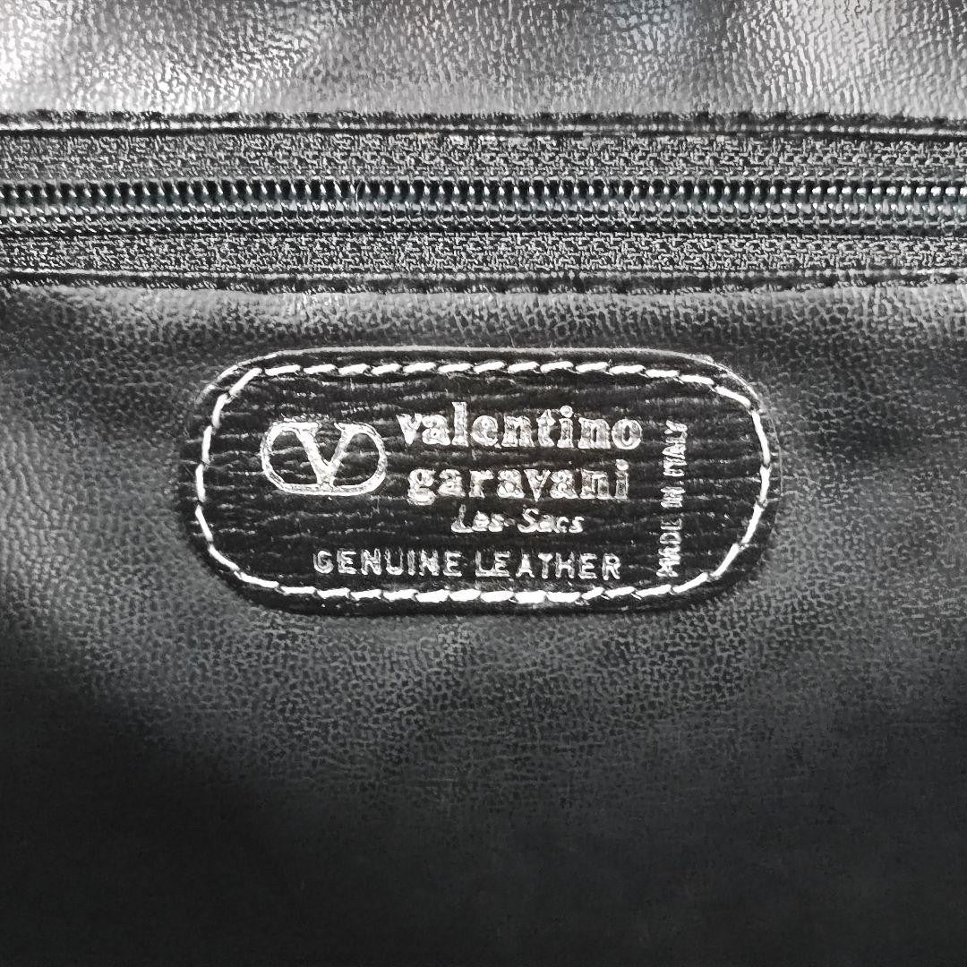 Valentino Garavani Shoulder Bag Purse Logo Leather Beige Gold Authentic