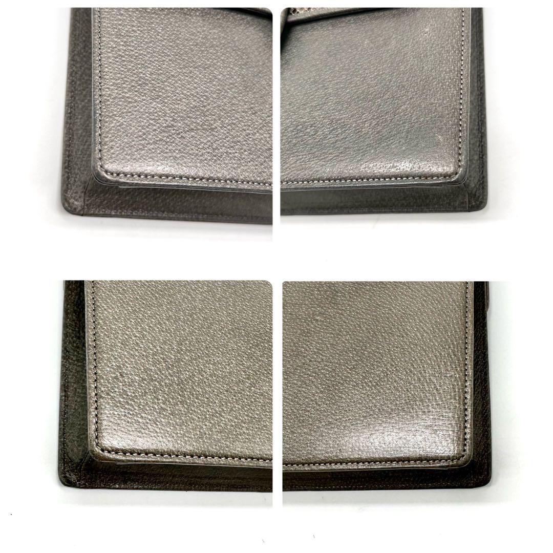 Valentino Garavani Shoulder Bag Purse 2way Leather Gray Brown Authentic