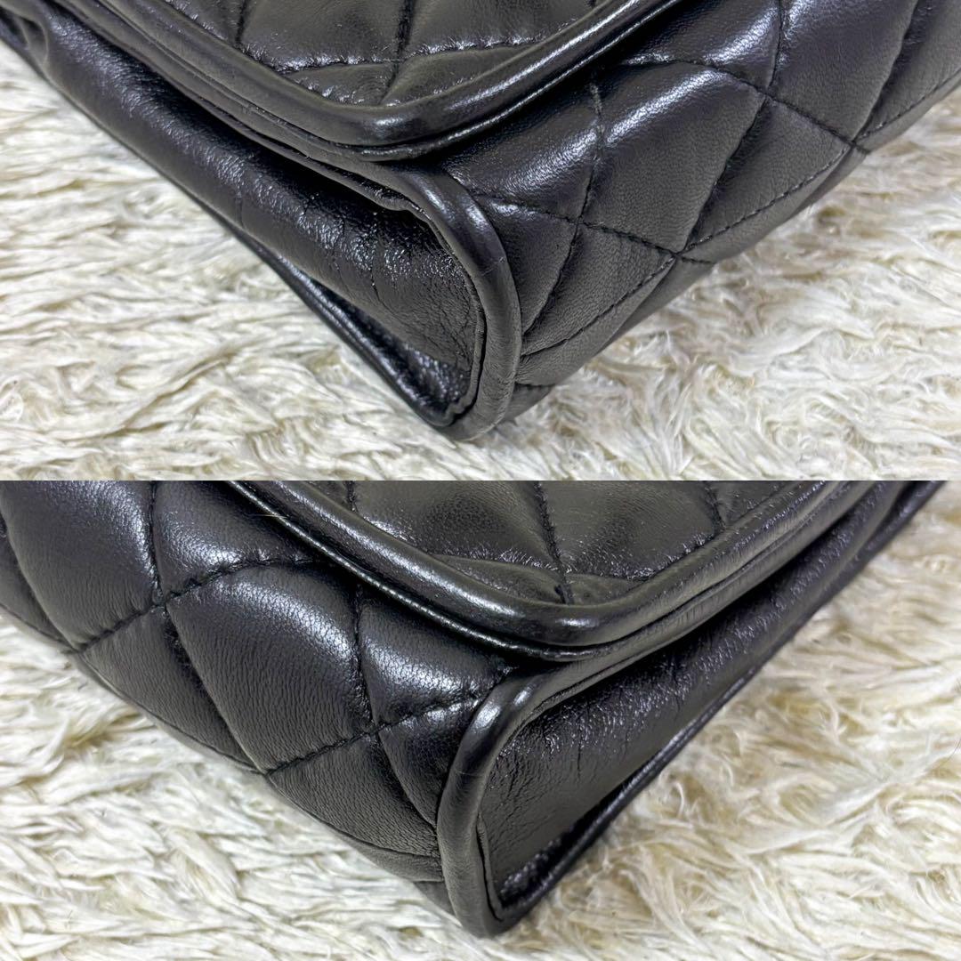 GIVENCHY Shoulder Bag Purse Chain 4G Leather Black Authentic